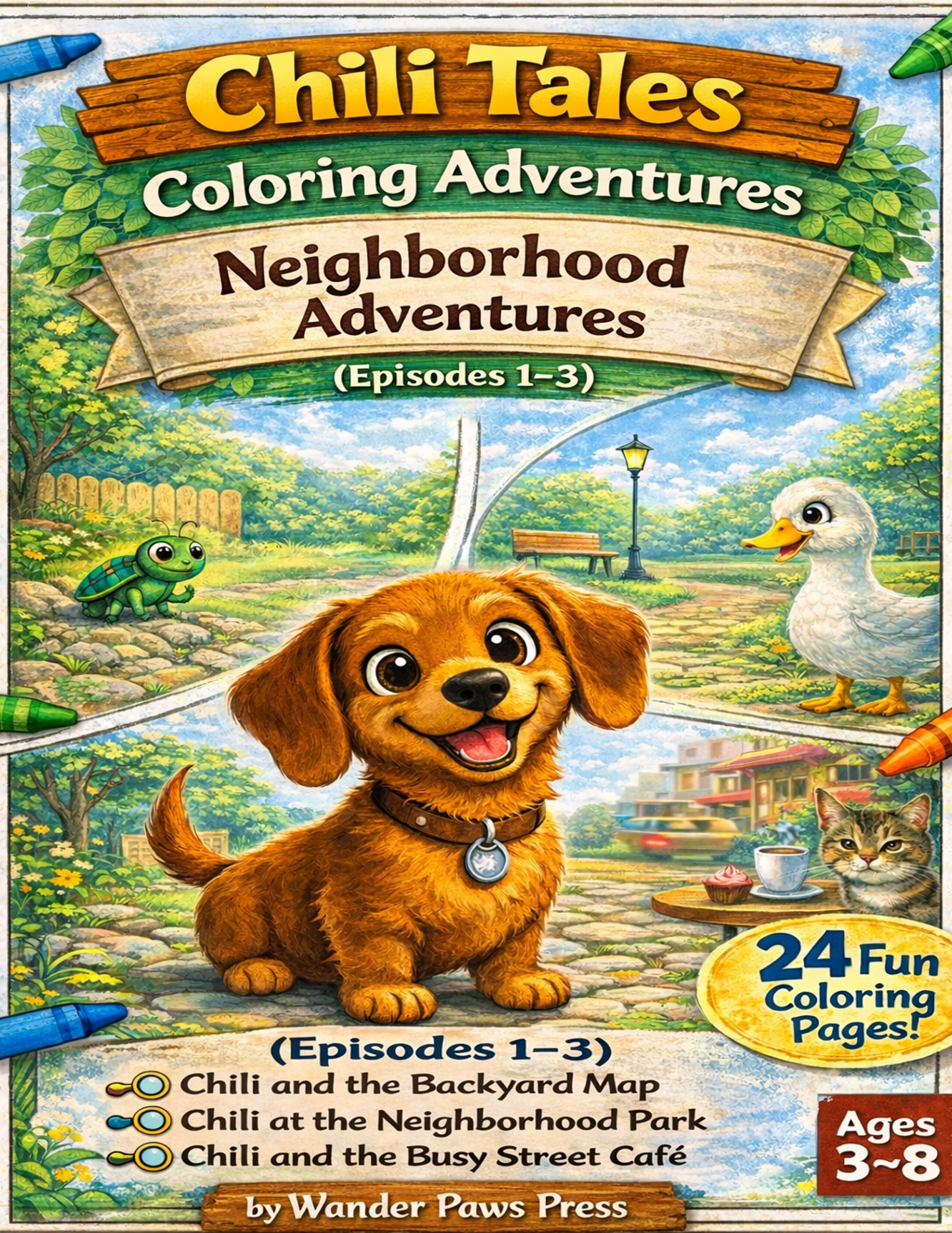 Chili Tales Coloring Book Episodes 1-3 printable PDF for kids ages 3-8