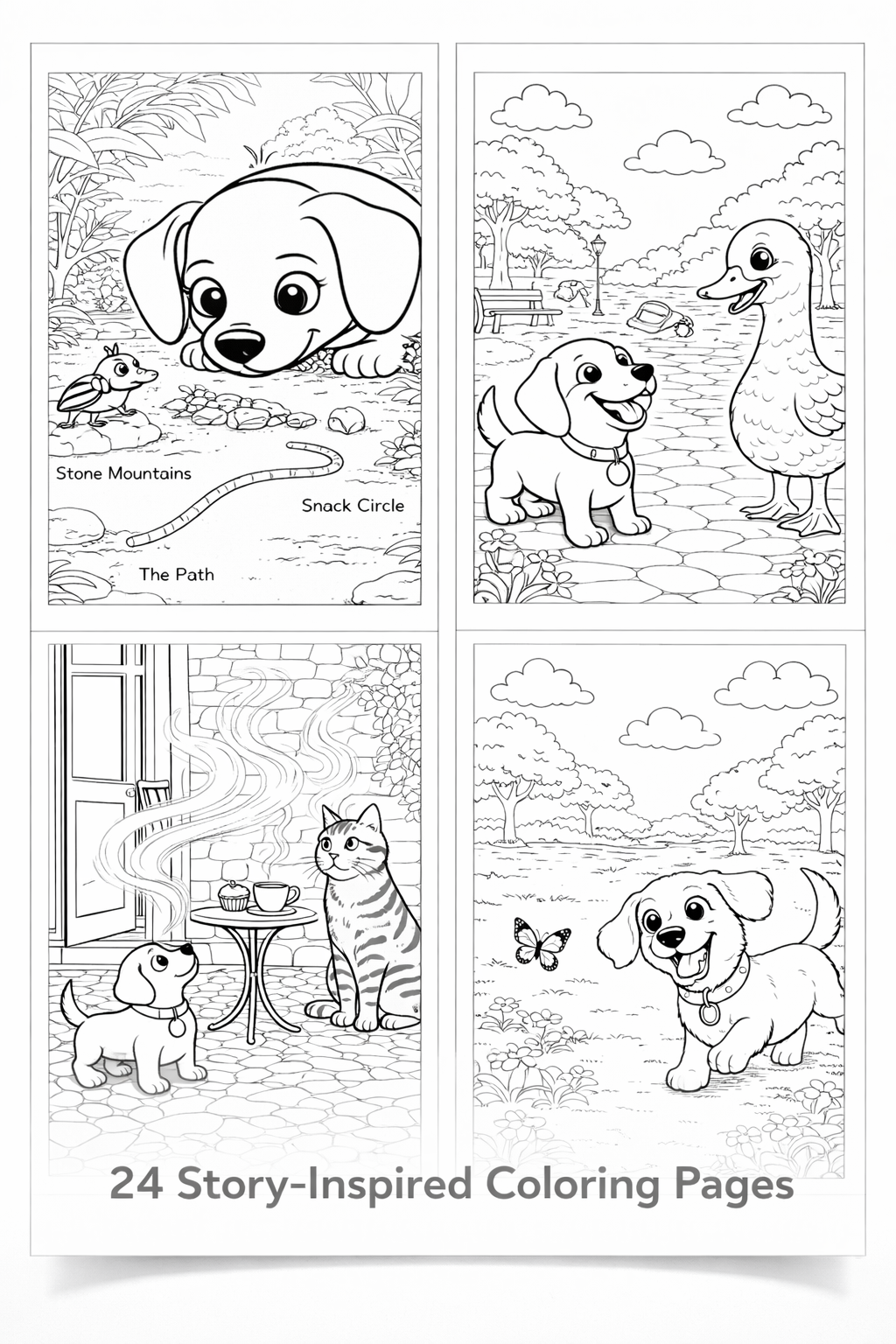 Interior preview of Chili Tales printable coloring book pages