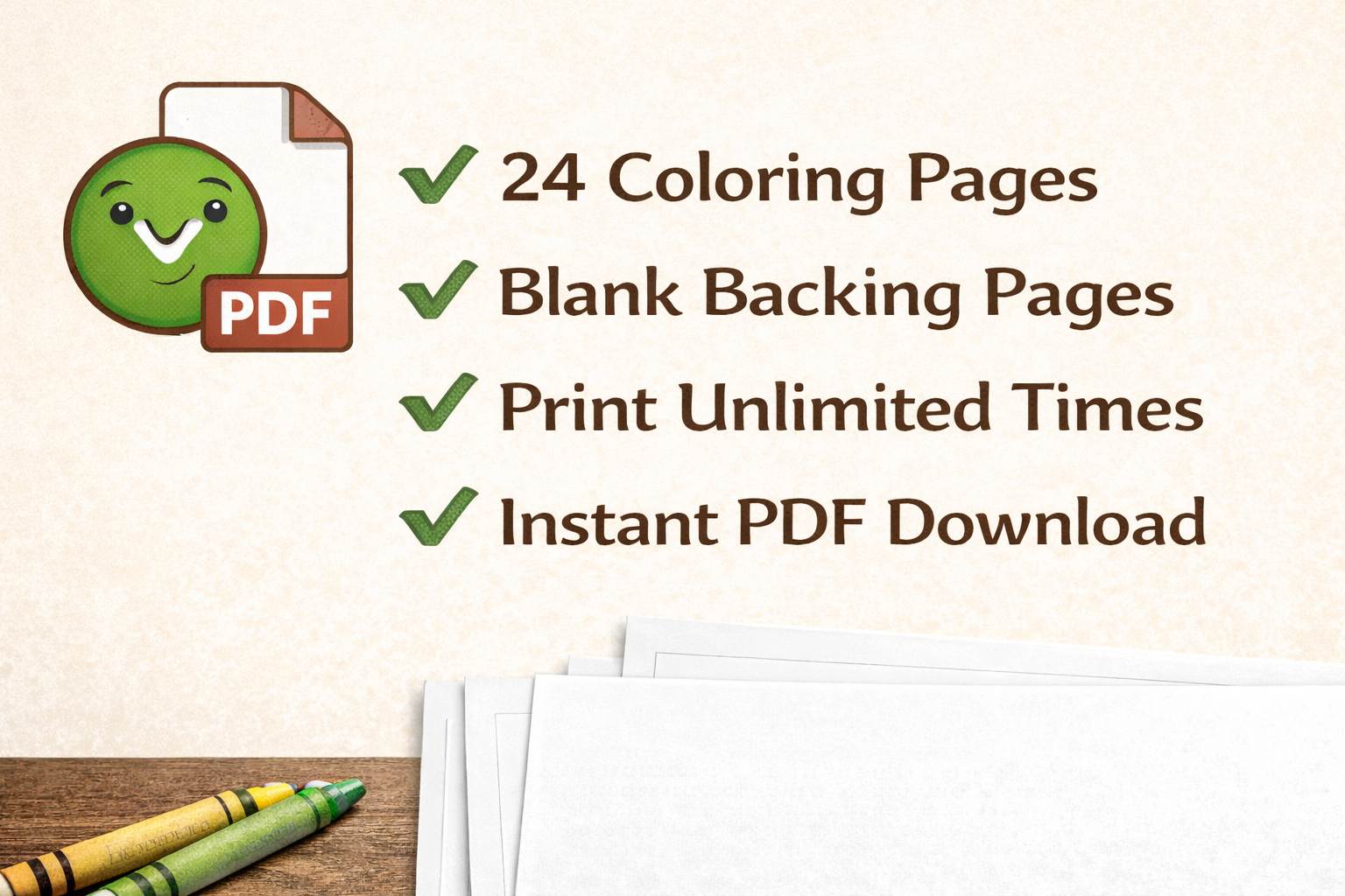Printable coloring book features 24 pages blank backs unlimited printing